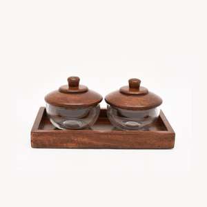 Plateau de service en bois de grande taille pour aliments, thé, café, collations et présentation de table, disponible au prix d'usine - Vente flash - Product Image 1