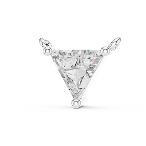0.70 Ct Trillion Lab Grown Diamond Solitaire Pendant <b>Necklace</b> in 10K 14K 18K Gold & 925 Sterling Silver Minimalist Fine jewelry - Product Image 4