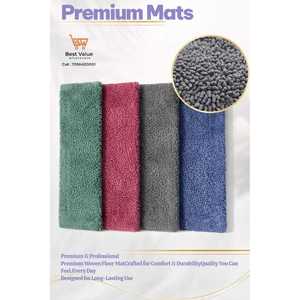 Alfombra de Baño Reversible de Microfibra de Alta Calidad, 16x24, Suave y Absorbente, Antideslizante, para Uso en Hogar y Hotel, de Algodón y PVC - Product Image 2