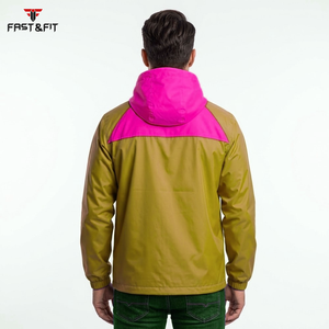 Breathable Solid Color New Design Windbreaker Sport <b>Coat</b> Waterproof <b>Rain</b> Jacket Canvas Stand Collar <b>Men</b> - Product Image 2