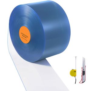 164FT Length Clear <b>PVC</b> Smooth Curtain <b>Strip</b> Door Bulk Roll 8\" Width X 0.08\" Thickness Industrial Door <b>Strips</b> - Product Image 4
