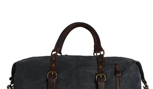 Bolsa de Viaje de Lona India con Asa de Cuero Genuino, Cierre de Cremallera, Poliéster, Extra Grande, Duradera, de Alta Calidad para Hombre - Product Image 5