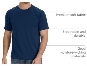 T-shirts pour hommes 100% coton, coupe ample, manches courtes, col rond, poids lourd, anti-transpiration, respirants, séchage rapide, anti-plis - Product Image 4