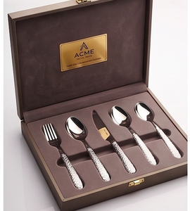 Elegante Juego de Cubiertos de Acero Inoxidable con Diseño de Cesta Tejida, Acabado Pulido Espejo, Resistente al Deslustre, para Bodas, Fiestas y Restaurantes - Product Image 4