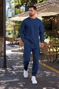 Unisex Comfortable Sweatsuit Set 2 Piece Premium Sweatshirt and Jogger <b>Pants</b> Casual <b>Lounge</b> Wear Matching Outfit - Product Image 4