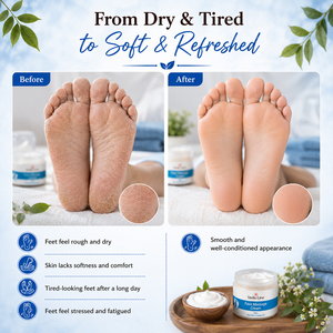 Crema Natural para Masaje de Pies con Manteca de Karité y Extractos Herbales, Crema Hidratante Intensiva para Pies Ásperos, Secos y Cansados - Product Image 3