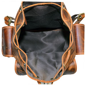 Sac à dos en cuir véritable de haute qualité, multi-usages, pour ordinateur portable, voyage, école, bureau, affaires - Product Image 6