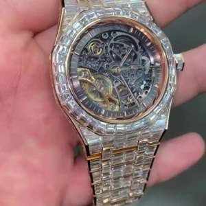 Reloj de Diamantes Cultivados en Laboratorio de Alta Calidad, Totalmente Personalizado, para Hombre, Estilo Hip Hop, Regalo de Joyería de Diamantes - Product Image 4