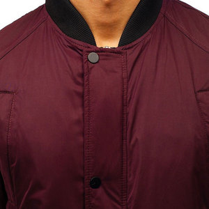 New Style Men's Hooded Waterproof Breathable Bomber Winter Jacket with Custom Logo Solid Color 100% Polyester - Product Image 5