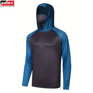 Chemise de pêche à manches longues pour homme, à capuche, couleur unie, protection solaire UPF 50, anti-UV, pull-over, vêtements d'extérieur - Product Image 1