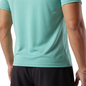 T-shirt d'entraînement pour homme à manches courtes, col rond, couleur personnalisable, coupe ajustée, léger, sportif, tailles adultes personnalisables - Product Image 4