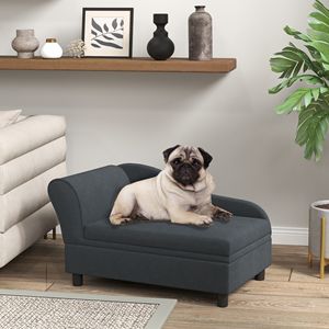 Divano Letto per Animali Domestici Grigio Scuro con Vano Portaoggetti per Gatti e Cani di Piccola Taglia, Arredamento per Gatti - Product Image 2