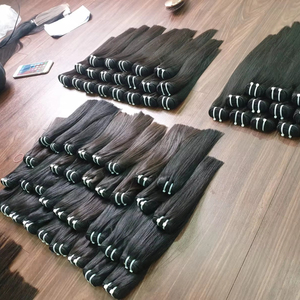 Extensions de cheveux vierges 100% naturels et lisses, haute qualité, cuticules intactes, cheveux bruts vietnamiens et cambodgiens, modèle 1B, lots de cheveux humains avec dentelle HD - Product Image 1