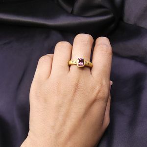 Rubilite, Tourmaline, Diamond Classic Traditional Latest Engagement <b>Ring</b> Vermeil Sterling Silver Gold Plated <b>Fine</b> <b>Rings</b> Elegant - Product Image 5