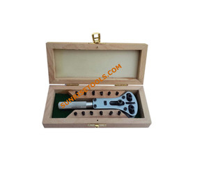 Ouvre-boîtier de montre en acier étanche de haute qualité, taille jumbo pour grandes montres, finition satinée, boîte en bois, outil de fabrication de bijoux haut de gamme - Product Image 2
