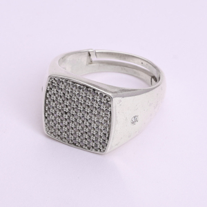Anillo de Plata de Ley 925 con Circonita Cúbica Pavé para Hombre, Estilo Hecho a Mano, Regalo para Boda/Fiesta, para Venta al por Mayor de Joyería - Product Image 1