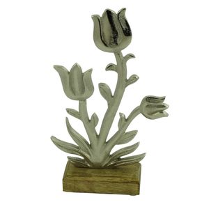 Ornement cadeau tendance en forme de fleur, en aluminium métallique, pour la décoration, les cadeaux, la décoration festive et l'aménagement intérieur. - Product Image 1