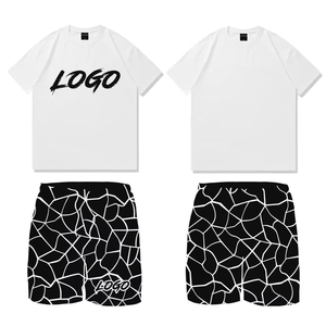 ชุดเซ็ตเสื้อยืดและกางเกงขาสั้นผู้ชาย ผ้าฝ้าย 100% ระบายอากาศ แห้งเร็ว แฟชั่นฤดูร้อน ไซส์ใหญ่ สไตล์ลำลองแนวสตรีท - Product Image 3