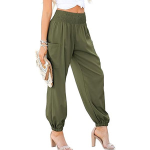 Women New Style Loose <b>Summer</b> <b>Pants</b> Mid Waist Casual Trousers Women Stretch Waist Comfortable <b>Summer</b> Trousers Soft Fabric - Product Image 1
