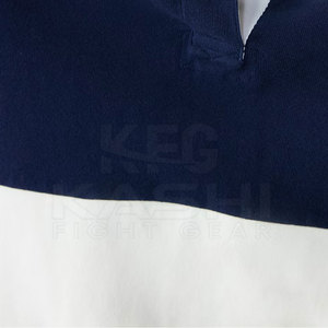 เสื้อรักบี้ชายแบบสั่งทำคุณภาพสูง MOQ ต่ำ ปักลายได้ตามต้องการ แขนยาว ผ้าถักย้อมสีเรียบ ระบายอากาศได้ดี เหมาะสำหรับชุดทีมโรงเรียน - Product Image 5