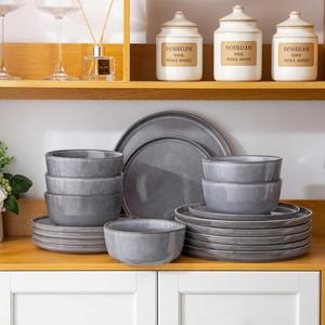 Assiette à dîner en céramique moderne gris anthracite, finition mate lisse, bord large, résistante à la chaleur, durable pour une restauration contemporaine - Product Image 5