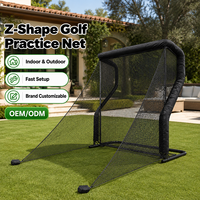 Filet d'entraînement de golf en forme de Z, modulaire, personnalisé OEM, en tube de fer noir, pour retour de balle, idéal pour la pratique en extérieur