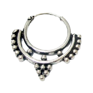 Pendientes de aro de plata 925 Vee, joyería de diseño, fábrica mayorista en Tailandia - Product Image 1