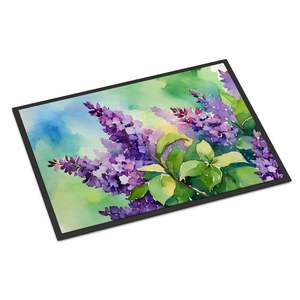 New Hampshire Violet Lilas Aquarelle Paillasson Antidérapant Intérieur Extérieur Tapis D'entrée 24H X 36W Low Pile Lavable Tapis De Porte Avant - Product Image 1