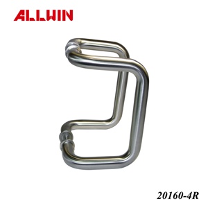 Poignée de porte coulissante en verre, style coudé, en acier inoxydable, ambidextre, ALLWIN 25350-3R - Product Image 2