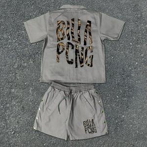 2026 Unisex <b>Lightweight</b> Nylon Windbreaker Fitness <b>Jacket</b> with Button Closure Printed Outdoor Summer Shorts Set for Men & <b>Women</b> - Product Image 4