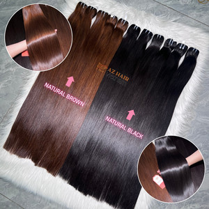 Venta al por mayor de paquetes de cabello humano virgen 100% natural, con cutícula alineada, liso como un espejo, cabello vietnamita crudo de proveedores, larga duración. - Product Image 1