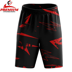 กางเกงขาสั้นกีฬาผู้ชายสีดำ แห้งเร็ว สำหรับออกกำลังกาย บาสเก็ตบอล วิ่ง เอวยางยืดปานกลาง สไตล์ลำลอง ลายพิมพ์ โพลีเอสเตอร์ 100% - Product Image 1