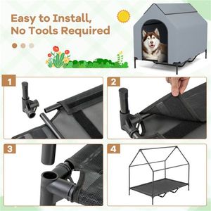 33 \ "X 52 \" casa di animali di lusso con finestre mobili Premium per animali domestici - Product Image 5