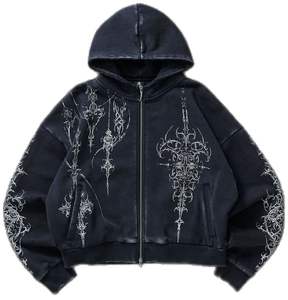 Sweat-shirts en coton et élasthanne pour hommes, logo personnalisé, hiver, décontractés, unis, de haute qualité, écologiques - Product Image 1