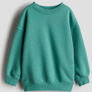 Sweat-shirt bleu ciel uni à col rond, coupe droite décontractée, manches longues et bordures côtelées aux poignets et à l'ourlet, idéal pour les tenues de tous les jours - Product Image 3