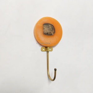 Minimalist Red Resin <b>Wall</b> <b>Hook</b> Decorative Round <b>Wall</b> Hanger Stylish Handmade <b>Hook</b> <b>for</b> Modern Home Décor and Storage - Product Image 5