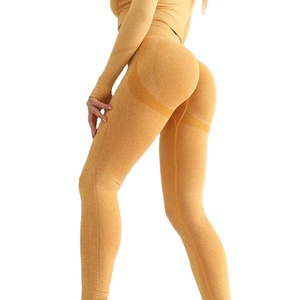 Vente en gros de vêtements de sport taille haute personnalisés pour femmes Leggings de course sans couture Leggings de yoga Workout Training Running Leggings - Product Image 1