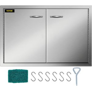 22H pollici doppio acciaio inox BBQ porta 33W X 22H esterno porta di accesso per armadio da cucina per lo stoccaggio per BBQ isola grigliate - Product Image 1