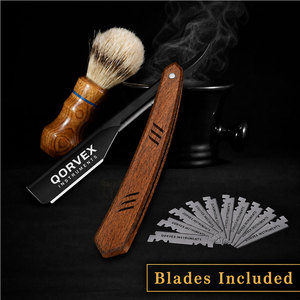 มีดโกนหนวดขอบตรงด้ามไม้สแตนเลสหรูหราสำหรับผู้ชาย - Product Image 3