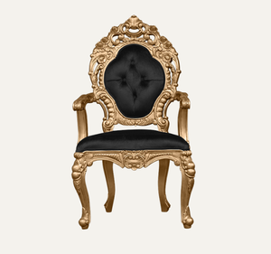 Sillón Negro de Estilo Europeo, Hecho a Mano, con Tapizado de Lujo, Duradero, de Madera de Caoba, para Sala de Estar, Apartamento y Hotel - Product Image 1