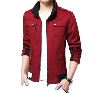 เสื้อโค้ทกันลมกันลมแฟชั่นสำหรับผู้ชายเสื้อแจ็คเก็ตผ้าใบสไตล์อังกฤษเรียบง่ายสำหรับฤดูหนาวและฤดูหนาวดีไซน์บาง - Product Image 4