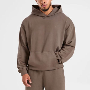 Sweat-shirts surdimensionnés pour hommes, vente en gros, épaules tombantes, respirants, 350 g/m², épais, en polaire, pour l'hiver - Product Image 5