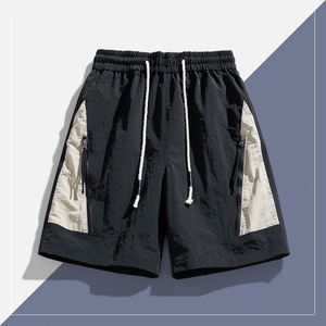 Nuevos shorts de hombre High Street con estilo, juveniles y a la moda, con cordón flotante, estampado de cinco puntos, esenciales, shorts americanos flocados. - Product Image 5