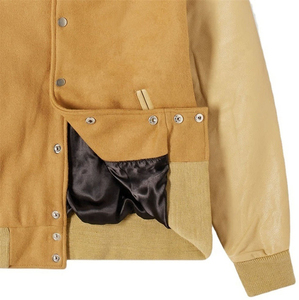 Veste varsity patchwork Stonefield Manufacturing - 100% laine, à capuche, imperméable, unisexe, streetwear, vêtements d'extérieur pour l'hiver - Product Image 5