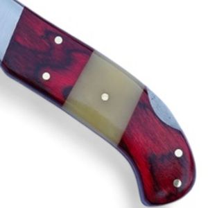 Cuchillos Plegables para Exteriores, Hoja de Acero de Damasco, Hechos a Mano, con Mango Ergonómico para Camping, Caza, Senderismo y Uso General - Product Image 4
