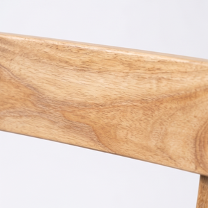 Chaise de salle à manger en teck massif, écologique, durable, avec assise tressée, design minimaliste pour restaurant, hôtel, maison, salon, salle à manger - Product Image 5