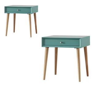 โต๊ะข้างเตียงทำจากไม้สักเนื้อแข็งดีไซน์ทันสมัยสำหรับห้องนอน - Product Image 5