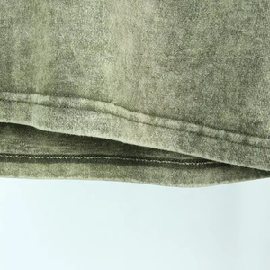 Camisetas Personalizadas Extra Grandes con Cuello Alto, Estilo Casual Vintage, Ligeras, de Alta Calidad, 100% Algodón, Lavado Ácido, Efecto Desteñido por el Sol, para Otoño - Product Image 3