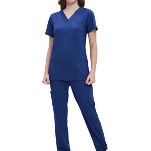 Uniformes Quirúrgicos para Mujer, Conjunto de Uniformes Médicos Verde Oscuro, Uniforme de Enfermera, Blusa + Pantalón - Product Image 5
