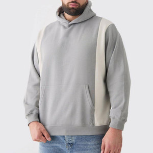 Sweat-shirt à capuche unisexe gris, coupe ample, en molleton, fermeture éclair, décontracté, uni, pour l'automne, 100% coton, Econex Sports - Product Image 1
